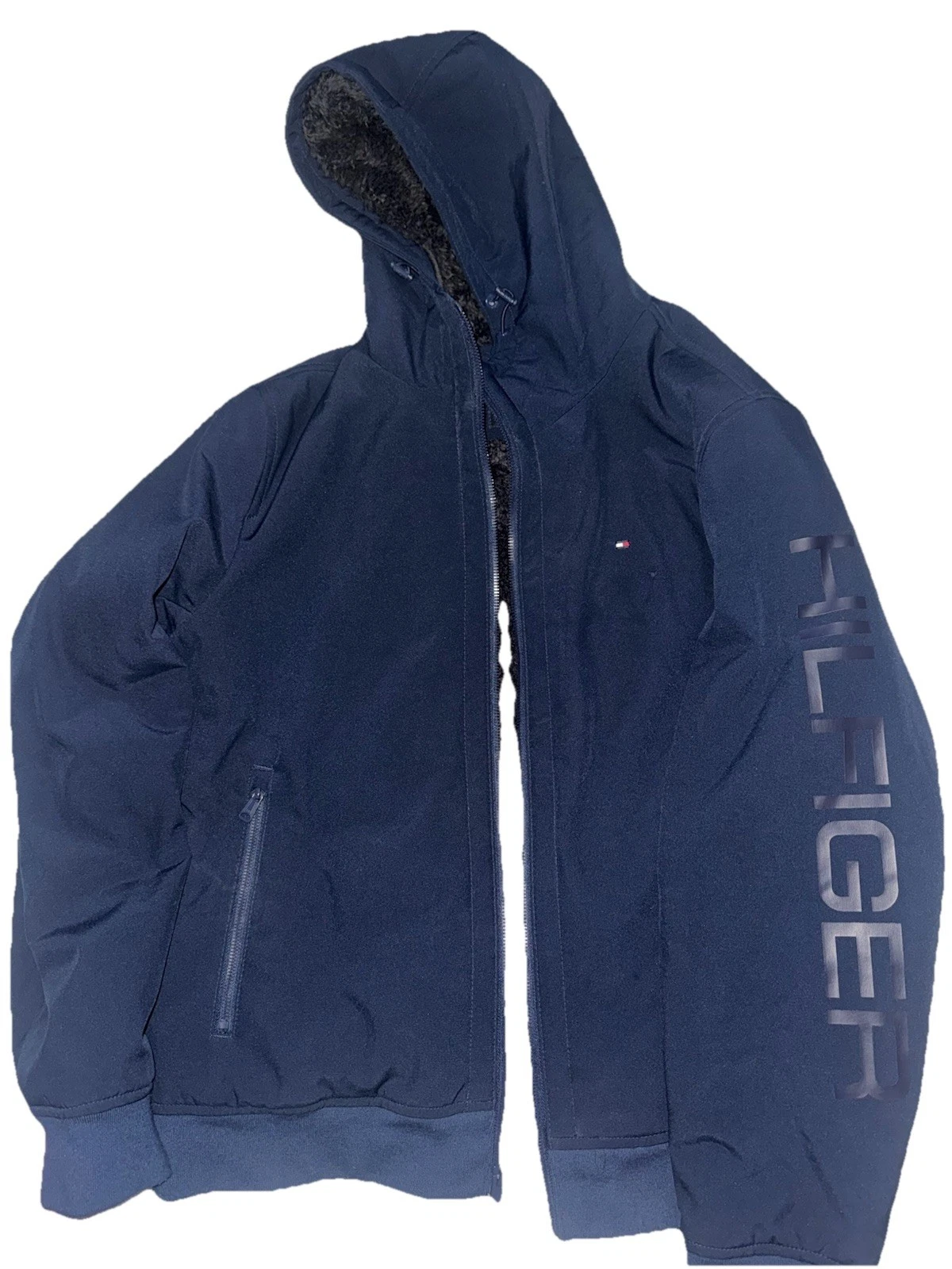 Tommy Hilfiger Men's Soft Shell Sherpa Performance Jacket (Midnight) Size: Large
