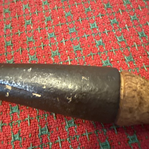 Cincel de esquina antiguo de alta resistencia madera pulida mango de cuero - Imagen 13 de 23