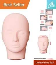 Soft Silicone Makeup Training Mannequin Head for Eyelash Extensions Practice