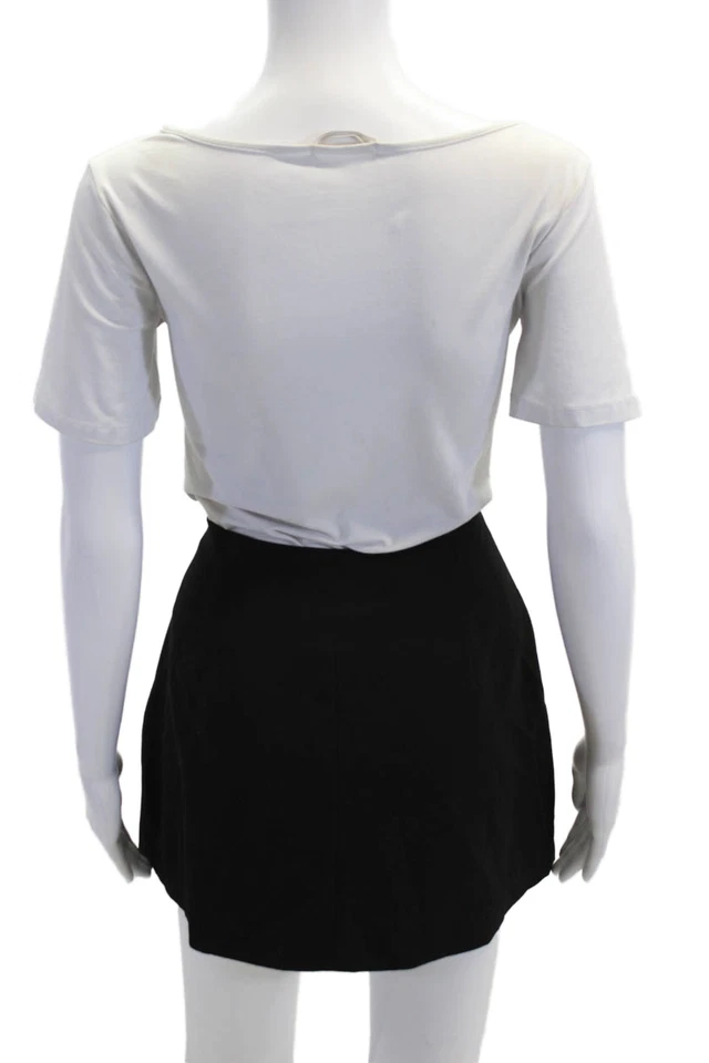 Mini Skort Feminino Zara Plissado Preto Tamanho M - Imagem 4 de 4