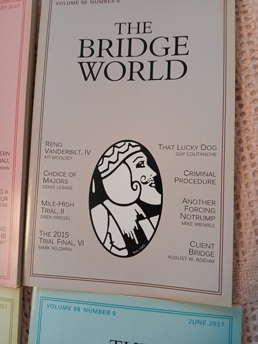 2017 The Bridge World 10 Bulletins Jan-Dec Vols 88 #4-12, Vol 89 #1 Unused - Picture 5 of 13