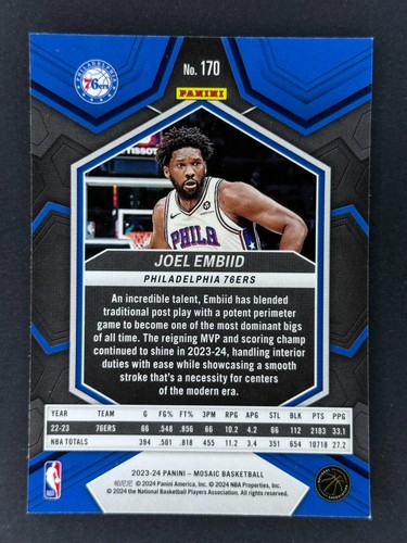 2023-24 Panini Mosaic - #170 Joel Embiid - Picture 2 of 3