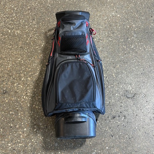 Sun Mountain C130 14 Way Black & Red Golf Cart Club Stand Bag w/ Shoulder Strap - Picture 5 of 8