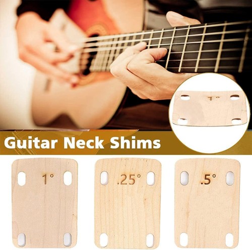 3 Stck. E-Gitarre Hals Unterlegscheiben Ahorn Platte 0,25 0,5 1 Grad Musik... - Bild 3 von 8