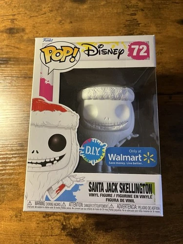 Funko Pop! Vinyl Figure Disney Santa Jack Skellington DIY White Walmart #72