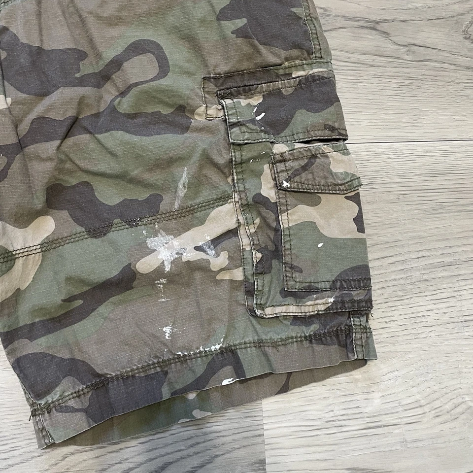 Pantalones Cortos Carga Y2K No Boundaries Para Hombre Talla 38 Calce Suelto Camuflaje Grunge Foto 3 de 4