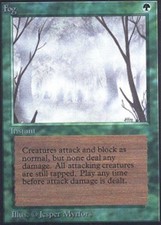 Heavy Play, English MTG Regular Fog Beta Magic the Gathering