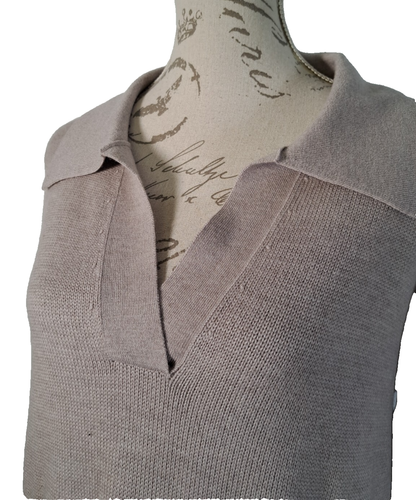 MAGALI PASCAL Joey Kleid 100 % Merinowolle taupe langarm neu mit Etikett UK 12 (M) - Bild 8 von 24