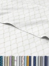 Floral Sheets - Neutral Floral Bed Sheet Set - 1 Flat  1 Fitted  2 Pillowca...