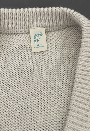 There Abouts Donna Jr. Maglione cardigan con bottoni scollo a V avorio taglia XL 16 - Foto 5 di 9
