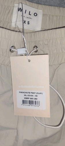 Wilo The Label Parachute Pants Womens XS Clay Pull On Joggers Athleisure - Picture 4 of 13