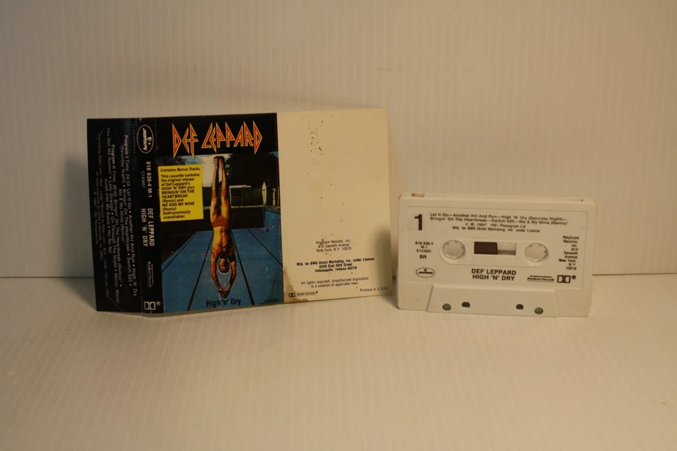 Def Leppard - High 'N' Dry (Cassette, 1984) BMG Tape Club C 143601, Tested - Image 2 of 3