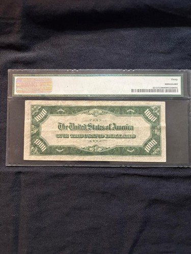 1934a 1000 Federal Reserve Note, Fr#2212-G (GA Block) Julian/Morgenthau - Picture 2 of 5