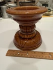 VTG Weller Art Pottery Pedestal Base In Brown, Ceramic