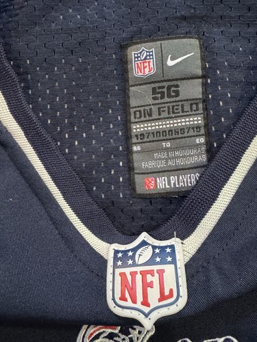 Nike Facsimile Autographed Tom Brady New England Blue Jersey Size 56 - Picture 5 of 8
