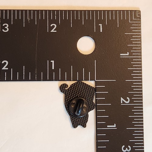 Cat Sack Lunch Metal Enamel Pin Black Tone Backing Lapel Backpack Hat Brooch - Picture 2 of 2