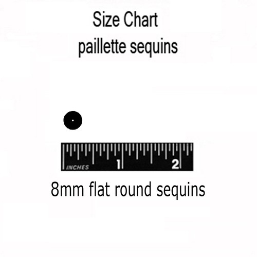 8 mm flache PAILLETTEN PAILLETTEN ~ GRÜN Metallic ~ runde Scheibe ~ Made in USA. - Bild 2 von 2