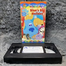 Blue's Clues - Play Along with Blue: Blue's Big Holiday VHS 2001 Tape Cartoon