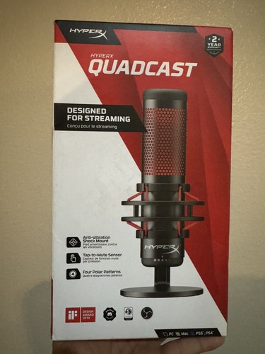 SEALED NEW - HyperX QuadCast USB Condenser Gaming Microphone For PS4/PS5/PC/Mac