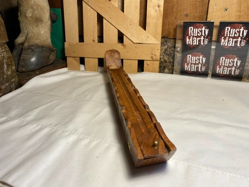 Räucherstäbchenhalter aus Holz Aschefänger mit Aufbewahrung für Räucherstäbchen - Bild 2 von 7
