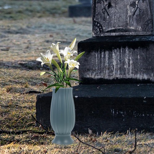 2 Stück Grabvase, Friedhof, Grabdekoration für Friedhof, Grabstein, - Bild 8 von 12