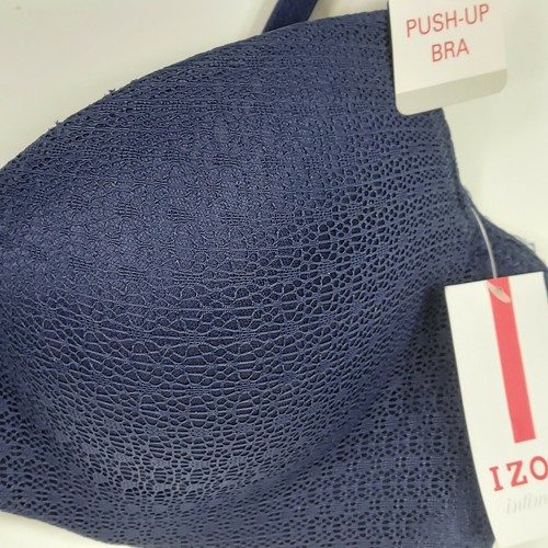 Izod Intimates Navy Push Up Bra Lace Overlay Convertible Strap 38C 500768BIZ NWT - Picture 3 of 11