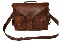 Goatstuff Vintage Style Real Leather Handmade Messenger Bag/ Breifcase Goatstuff Vintage Style Real Leather Handmade Messenger Bag/ Breifcase