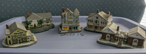 NORMAN ROCKWELL 5 SCULPTURES Rockwells Mainstreet Landmark Danbury Mint Used