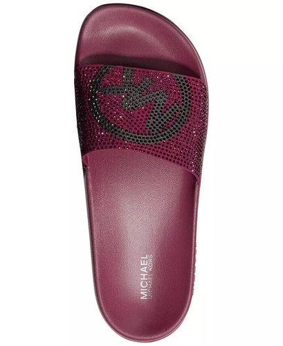 ¡Nuevo! Sandalias MICHAEL KORS ~Talla 6~ Tachonadas Logo MK Gilmore Punta Abierta Nuevas con Etiquetas - Imagen 4 de 10