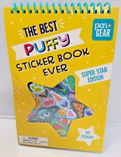 Pen+Gear Best Puffy Sticker Book Ever, Super Star Edition, 8 Sheets 397 Stickers