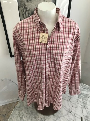 $850 NWOT Brioni Dress Shirt Pink/Maroon/Muave/White Check Cotton Size XXL. - Bild 11 von 12