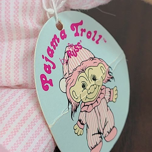 Russ pyjama Troll Doll 6" Peluche corps cheveux roses en peluche - Photo 3 sur 12