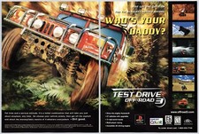 Vintage Print Ad 1999 Test Drive Off Road 3 PS1 GBC Original Promo Poster Art