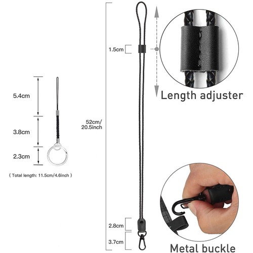 Cordón para cuello cuero trenzado insignia cordones longitud ajustable correa larga USAA~ - Imagen 12 de 16