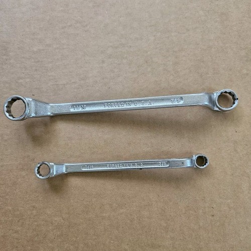 Vintage Sears Offset Doppelringschlüssel 3/8 7/16 5/8 11/16 SAE Made in USA - Bild 8 von 10