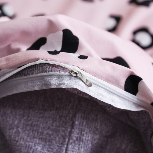 Pink Leopard Cotton Doona Duvet Cover Bedding Set + Pillowcase Single Queen King - Bild 7 von 7
