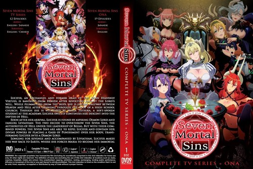 DVD Uncut Seven Mortal Sins (Episode 1-12 End + ONA 1-19 End) English Dubbed