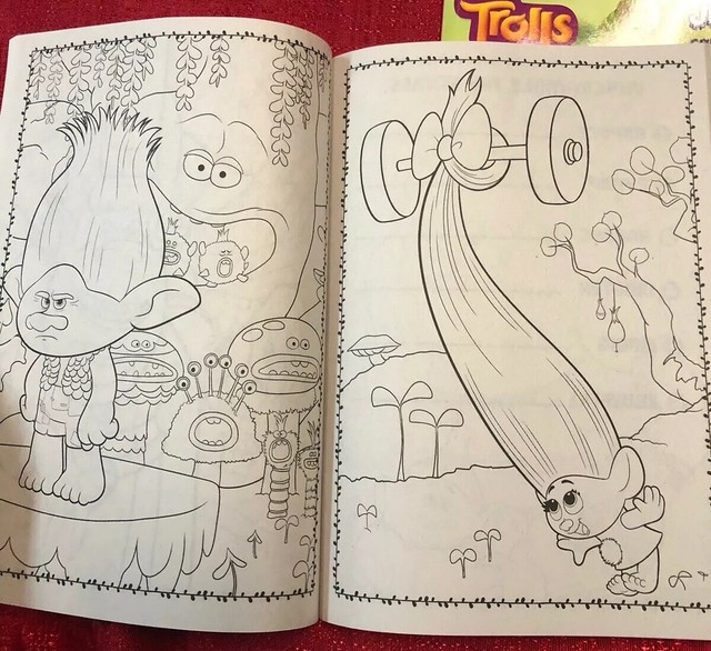 Lot Of 2 Trolls Jumbo Coloring & Activity Book Color - Spring Time ...