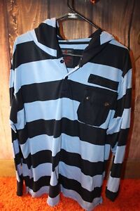 Swiss-Cross-Blue-Stripe-Polyester-XXL-Men-039-s-Shirt-Hoodie