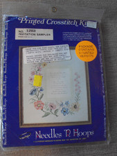 Needles 'N Hoops Invitation Sampler Stamped cross Stitch Embroidery Kit 1283