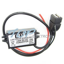 DC-DC 12V To 5V Converter Step Down Module USB Output Power Adapter 3A 15W