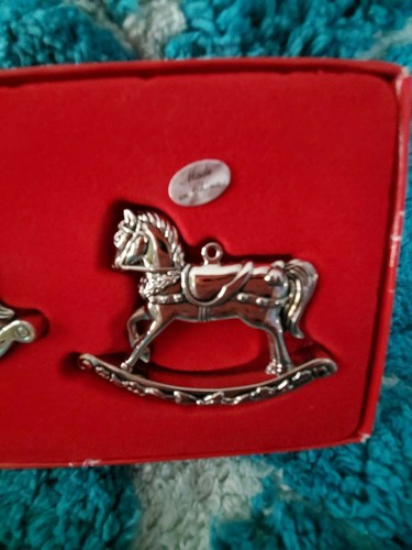 Brand New, Never Displayed Set of 3 Gorham Silver Plated Christmas Ornaments - Bild 5 von 6