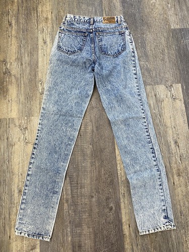TRUE 80s  Dated 87 Vintage PEPE Acid Wash High Rise Cotton Jeans USA W27XL33 - Picture 7 of 20