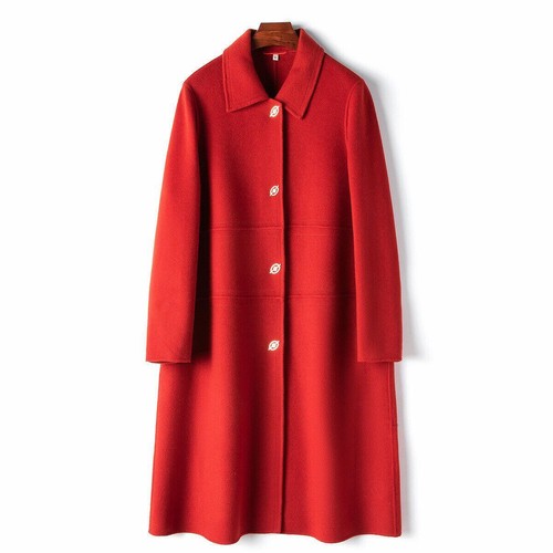 2025 100% Wool Double-sided Woolen Coat Women's Single Breasted Trench Coat - Bild 3 von 26