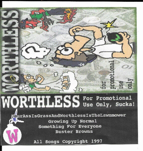 WORTHLESS UNITED  EP Promo Demo Cassette Tape NJ punk rock 1997 private press - Image 4 of 4