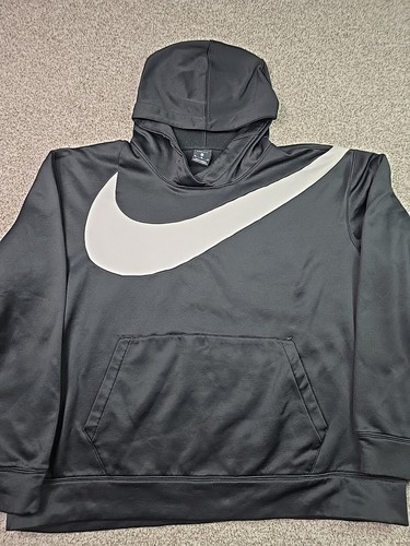 Nike Maglione Uomo Extra Large Nero Felpa Dri Fit Large Logo Tempo Libero