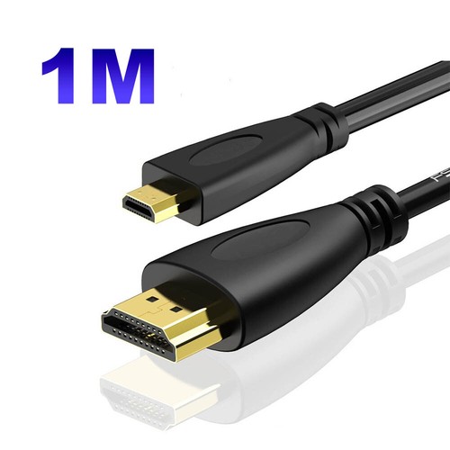 Micro HDMI Type D to HDMI Male Cable 1.4V Gold Plated HD 1080P Digital HDTV Lead - Picture 7 of 8