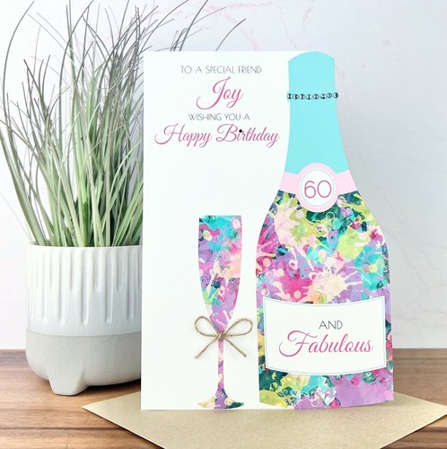 Tarjeta de cumpleaños grande personalizada hecha a mano 18 21 30 40 50 60 - Imagen 2 de 2