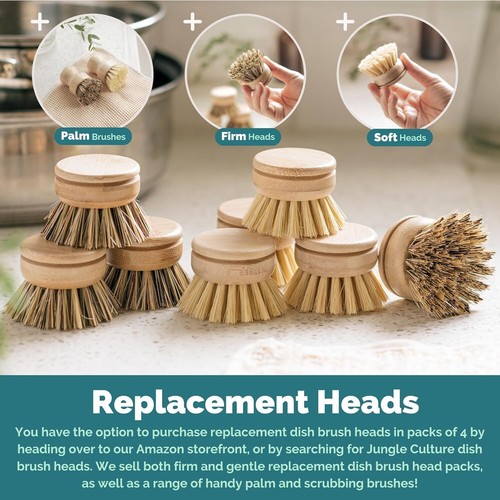 Complete Kitchen Cleaning Set: 6 Plant-Based Dish Brushes with Ergonomic Handles - Picture 10 of 10