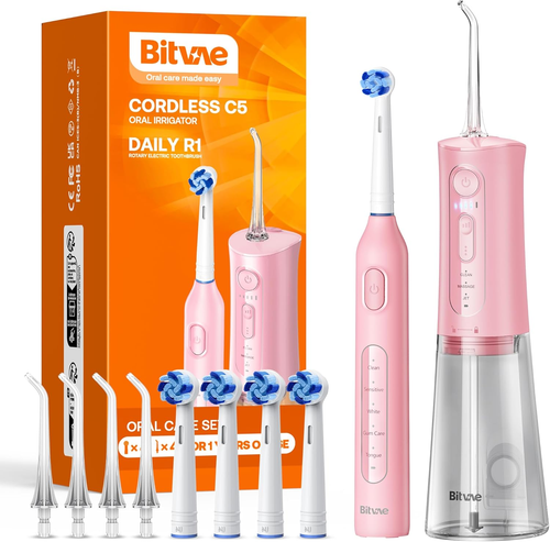Water Dental Flosser Teeth Picks, Cordless Water Flosser for Teeth, Braces, Dent